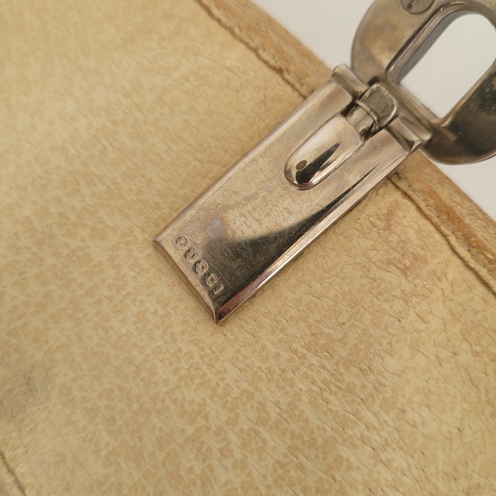 Vintage Gucci Metallic Gold Leather Long Wallet Flip Lock 035.661.1893.5 Italy - Picture 7 of 13